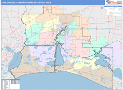 Lake Charles Metro Area Digital Map Color Cast Style